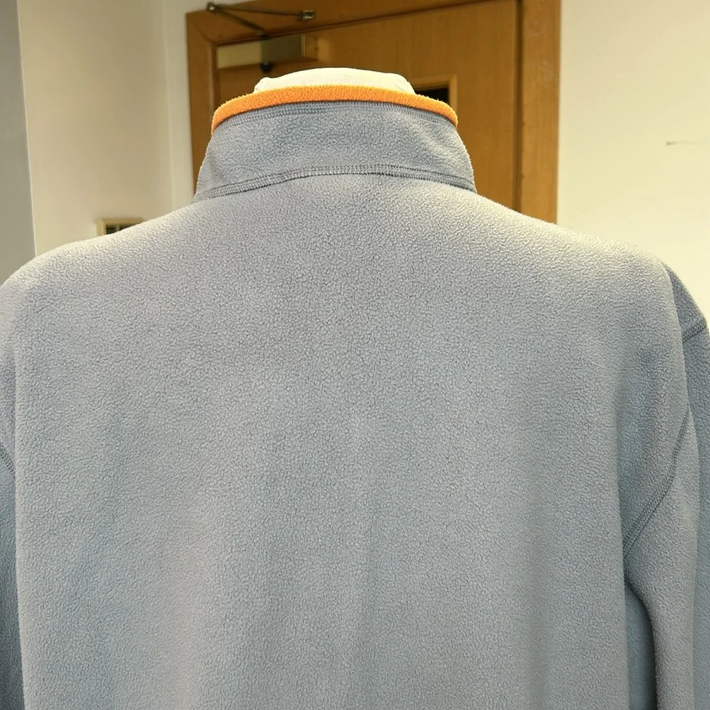 The North Face Men’s Gray/Orange Quarter-Zip Fleece Pullover‎ Sweater Hiking XXL
